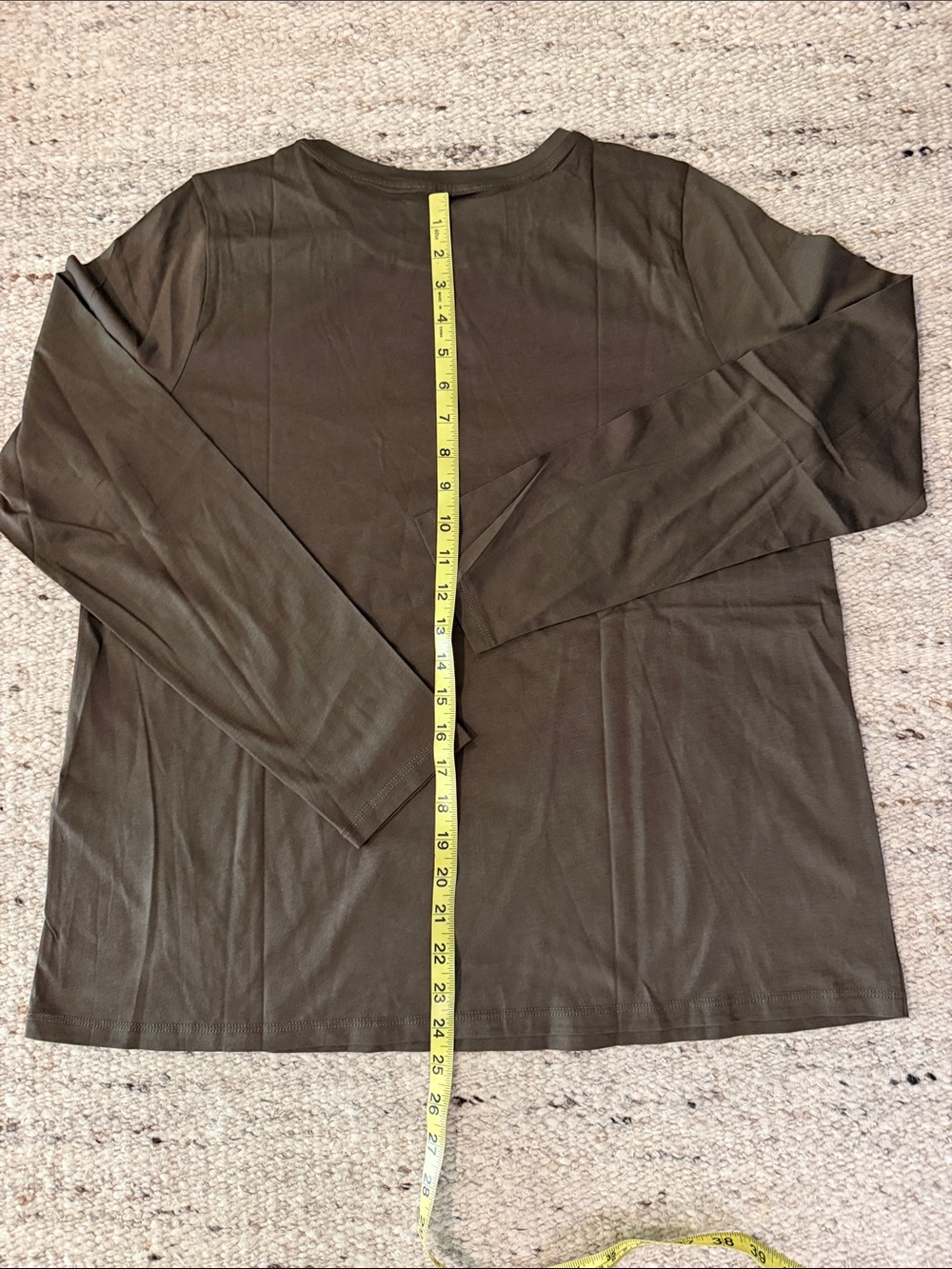 NWT Eileen Fisher Organic Pima Cotton Jersey l/s round neck tee- large - Picture 6 of 6